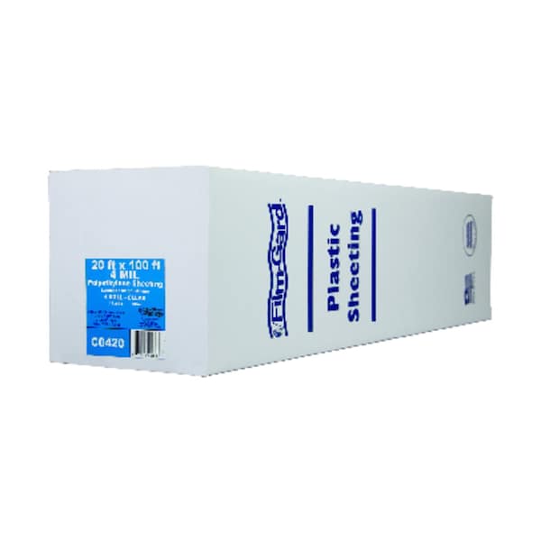 Film-Gard Film-Gard Plastic Sheeting 4 mil X 20 ft. W X 100 ft. L Polyethylene Clear 1 pk 625954 - main
